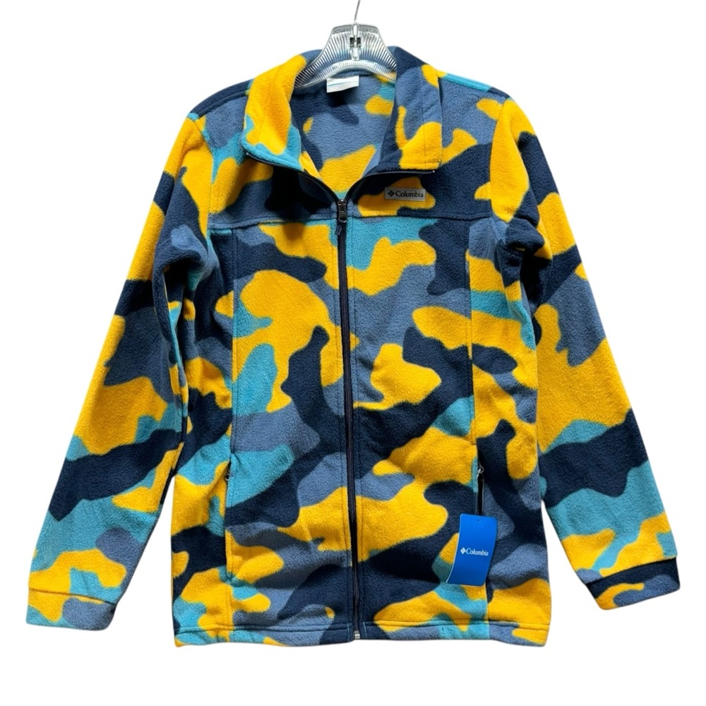 NWT Columbia Zing III Fleece Boys Shasta Mod Camo Jacket Full Zip Youth XL